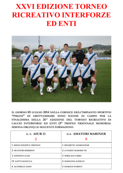 Servizio sulla finalissima 2014