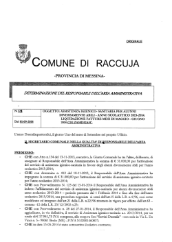 COMUNE DI RACCUJA