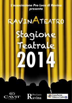 Stagione taatrale Pro Loco Ravina_2014