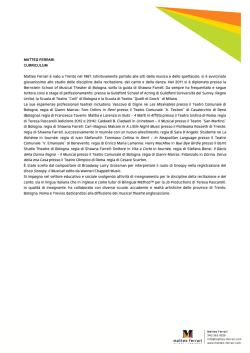   MATTEO FERRARI CURRICULUM Matteo Ferrari &egrave;