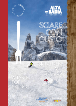 A TASTE FOR SKIING SKIFAHREN MIT GENUSS