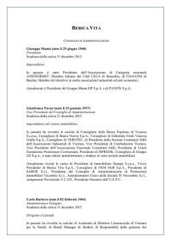 Informazioni supplementari relative a cariche ed