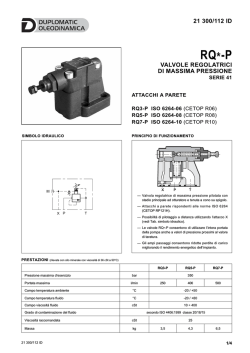 valvole regolatrici di massima pressione 21 300/112 id