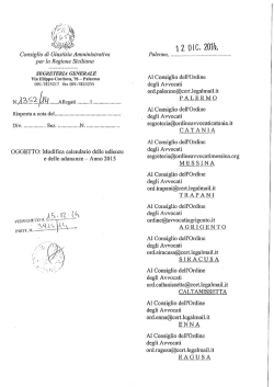 C.G.A.-CALENDARIO UDIENZE ANNO 2015