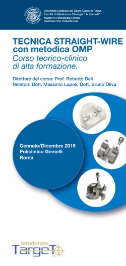 Programma - Universit&agrave; Cattolica del Sacro Cuore