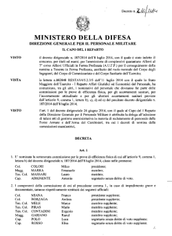 COMMISSIONI TECNICHE - Ministero della Difesa