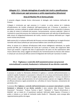 Allegato 3.5 - Schede dettagliate di analisi dei rischi PA IN FORMA