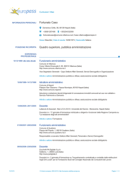 Fortunato Caso Quadro superiore, pubblica amministrazione