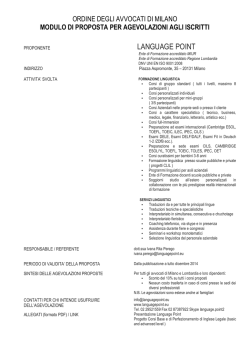 modulo di proposta per agevolazioni agli iscritti