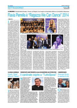 Flavia Perrella &egrave; &ldquo;Ragazza We Can Dance&rdquo; 2014