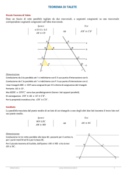Teorema di Talete e Similitudine