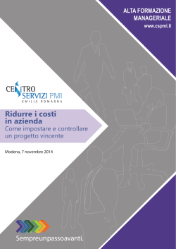 Ridurre i costi in azienda