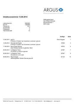 Inhaltsverzeichnis 13.08.2014