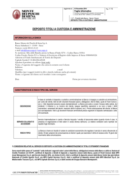 deposito titoli a custodia e amministrazione