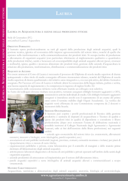 Acquacoltura e igiene delle produzioni ittiche (sede di Cesenatico)