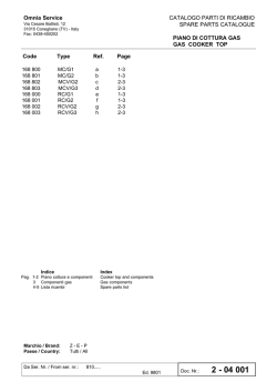 CATALOGO PARTI DI RICAMBIO SPARE PARTS