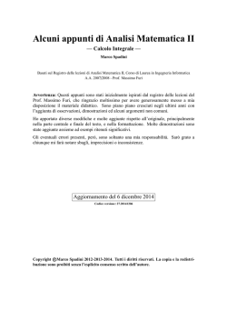 Alcuni appunti di Analisi Matematica II
