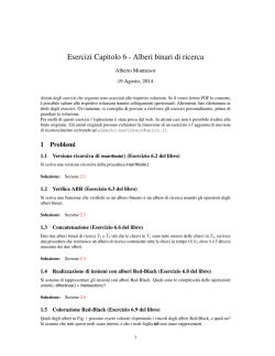 Esercizi e Soluzioni.