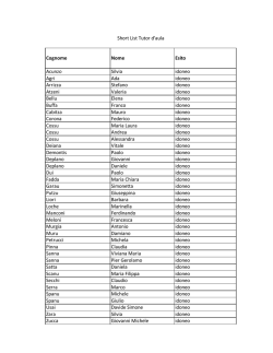 Cognome Nome Esito Acunzo Silvia idoneo Agri Ada idoneo Arrizza