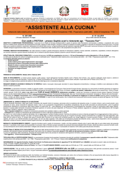 assistente alla cucina - Comune di Pieve a Nievole