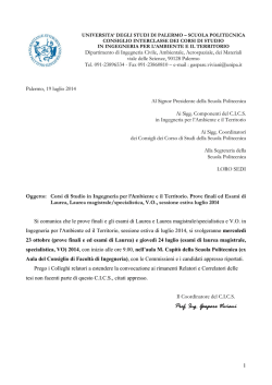 elenco - Universit&agrave; di Palermo