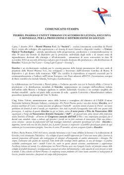 COMUNICATO STAMPA