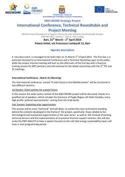 International Conference, Technical Roundtable and Project Meeting