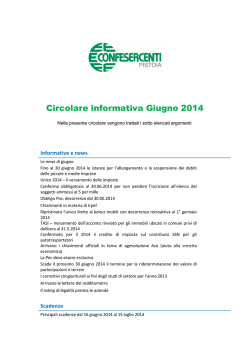 La circolare on line - Confesercenti Pistoia