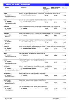 Elenco per Nome Commerciale (15.01.2014)