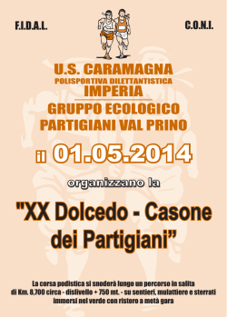 "XX Dolcedo - Casone dei Partigiani”