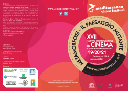 Scarica la Brochure - Mediterraneo Video Festival