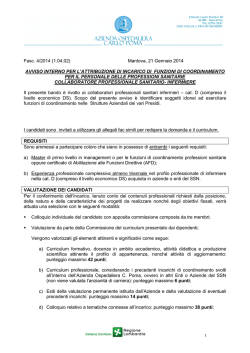 Bando coord - Azienda Ospedaliera Carlo Poma