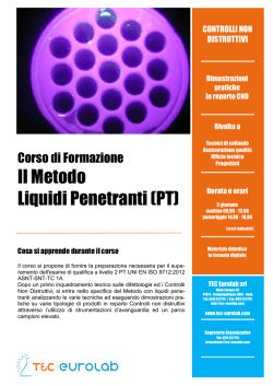 Il Metodo Liquidi Penetranti (PT)