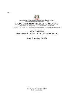 DOCUMENTO IIIB - Liceo Classico Luciano Manara