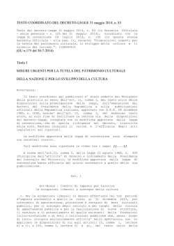 TESTO COORDINATO DEL DECRETO-LEGGE 31 maggio 2014, n. 83