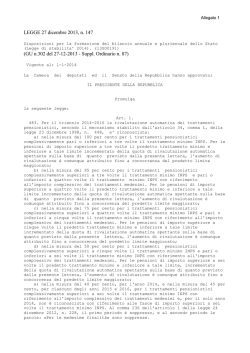 LEGGE 27 dicembre 2013, n. 147 (GU n.302 del 27-12-2013