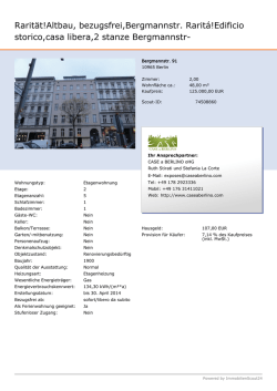 Rarit&auml;t!Altbau, bezugsfrei,Bergmannstr. Rarit&aacute;