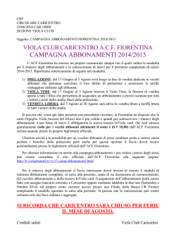 abbonamenti acf fiorentina 2014/2015