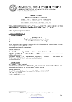 Scheda 023 laureandi neolaureati - Universit&agrave; degli Studi di Torino