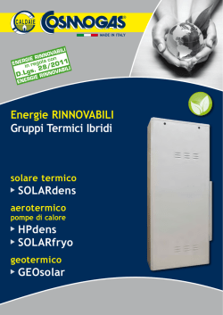 Energie RINNOVABILI Gruppi Termici Ibridi