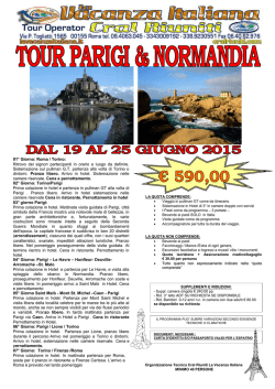 01&deg; Giorno: Roma / Torino: Ritrovo dei signori partecipanti in orario
