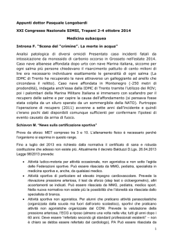 Scarica gli appunti del Dott. Longobardi sulla medicina subacquea