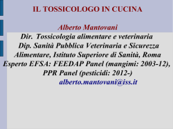 Prof. Alberto Mantovani - Associazione per la Sicurezza Nutrizionale