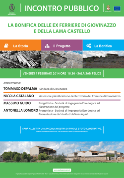 la bonifica delle ex ferriere di giovinazzo e della lama castello
