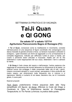 TaiJi Quan e QI GONG