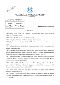 M214 - Universit&agrave; di Palermo