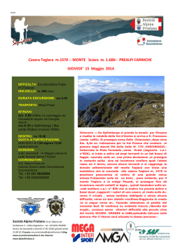 Casera Teglara m.1570 -- MONTE Sciara m. 1.686&ndash; PREALPI