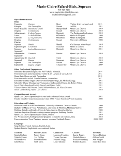 CV (PDF file 125 Kb) - Marie-Claire Fafard