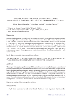 Riassunto Abstract Introduzione - Giovanni Fioriti Editore S.r.l.