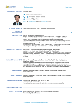 Europass CV - Ministero degli Affari Esteri